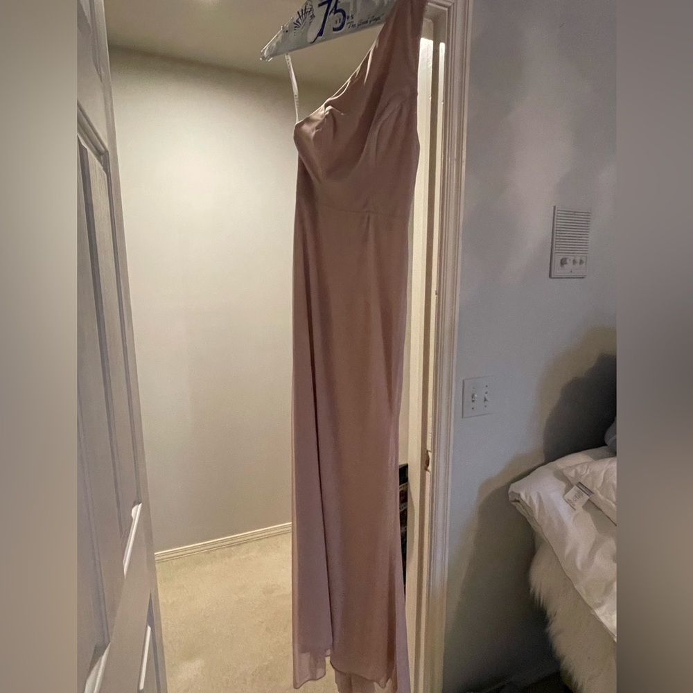 One shoulder Azazie bridesmaid dress